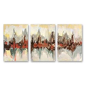 3 Panel Canvas Wall Art Abstract Color Pictures Home Wall Decorations for Bedroom Living Room Paintings Canvas Prints Framed - 16"x24" x 3 Panels