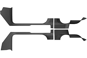 LUCKEASY 4PCS Front & Rear Door Entry Threshold Strip Protector for Tesla Model Y Juniper 2025 2026 Door Sill Protective Cover Anti-dust Pads Protector Cover for Model Y Juniper Accessories TPE Black