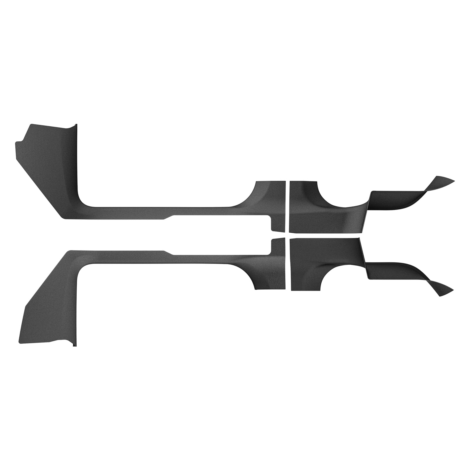 Photo 1 of LUCKEASY 4PCS Front & Rear Door Entry Threshold Strip Protector for Tesla Model Y Juniper 2025 2026 Door Sill Protective Cover Anti-dust Pads Protector Cover for Model Y Juniper Accessories TPE Black