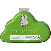 dearcloud Miffy Comfort Bandages with Reusable Tin – 30 ct Waterproof Bandages – Latex-Free, Hypoallergenic, Flexible Fabric Variety Pack for Kids & Adults (Jelly Toe Beans)