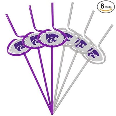 NCAA Officially Licensed 6-pack Team Logo Sip Straws