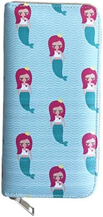 Cute Mermaid Themed Zipper Top Novelty Wallet