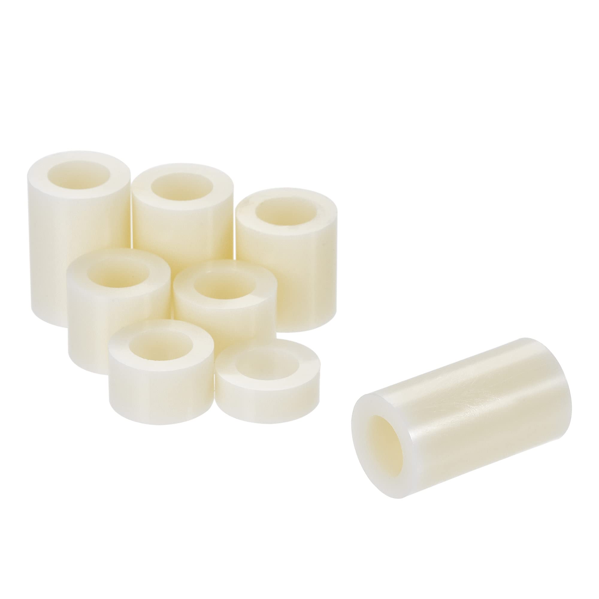 YOKIVE 68 Pcs Spacer Assortment Kit, ABS Round Straight Spacer | Prevent Joint Deformation, Great for Robot, Drone (ID 8.2mm OD 14mm, 8 Sizes Standoff)