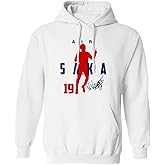KING THREADS England Football Air Saka 2022 World Soccer Fans Unisex Hooded Sweatshirt (White, Small)