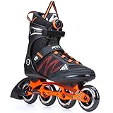 K2 Skate Men's F.I.T Boa Inline Skates, Black/Orange, 9