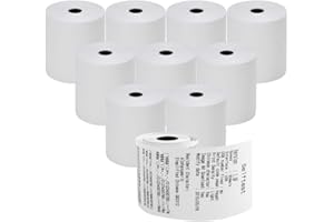 RyhamPaper 10 Rolls Thermal Receipt Paper, Thermal Paper 3-1/8" x 230' Pos Receipt Paper, Cash Register Rolls
