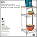 Honey-Can-Do SHF-04345 3-Tier Steel Shelving Unit with Wood Top, Chrome, 14L x 15W x 30H