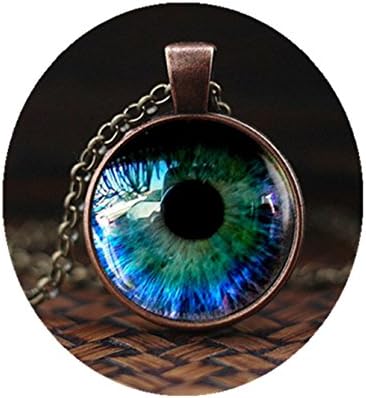 Eye Necklace, Eye Jewelry Glass Pendant, Realistic Human Eyeball, Eye Steampunk Gothic Eye Charm