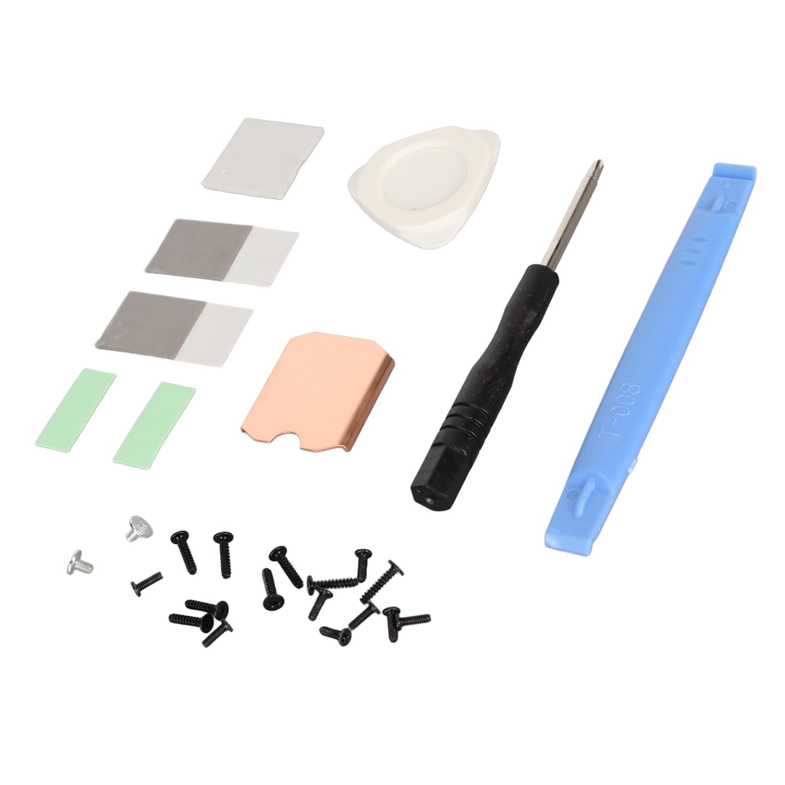 Bewinner Steam Deck SSD Heatsink Thermal Pad, M.2 2230 NVME SSD Copper Heat Sink Cooling Thermal Pastes Back Cover Opening Tools, Replacements Screwdriver Repair Kit for Stream Deck SSD