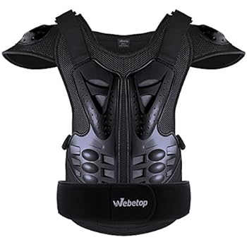 Webetop Adults Dirt Bike Body Chest Spine Protector Armor Vest for Skiing L