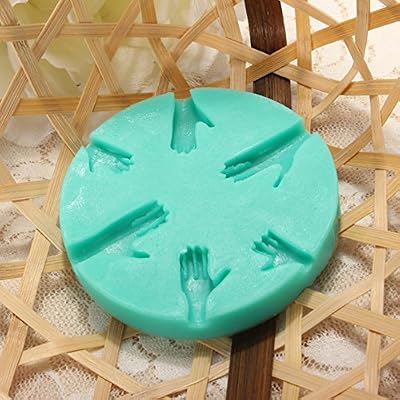 3D Silicone 6pcs Palm Cake Mold Fondant Chocolate Mould