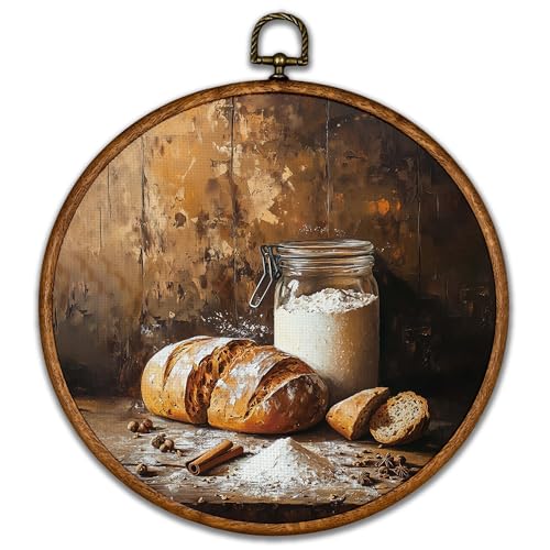 BCUANGD Vintage Bread Round Wall Art Decor at Amazon