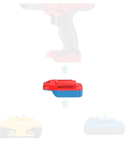 thumbnail image 2 of Battery Adapter: Convert Your Dewalt 20V Max Lithium Battery To Fit Bauer 20V Series Tools – Red 2 of 6