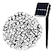 WishWorld 200LED Outdoor Solar Christmas String Lights,72ft 8Mode Waterproof Fairy Lights Decorative Lighting for Garden, Party, Lawn and Xmas Tree Decorations(Cool White)