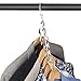 Mishen Magical Space- Saving Chrome Hangers Hook Rack Clothing Organiser, Save Space for Wardrobe, Stainless Steel - Set of 6