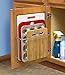Spectrum Cookie Sheet Organizer, Cutting Board Holder, Bakeware Organizer, Over the Cabinet Door, Satin Nickel