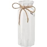 White Ceramic Vase-Flower Vase Dried Flower Vase for Modern Home Decor, Fit for Foyer Living Room Fireplace Bedroom Kitchen,Decent Gift, 8.27" H