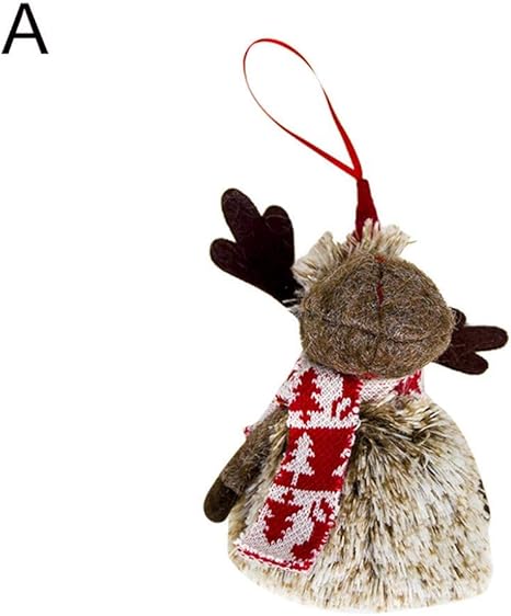 Amazon Co Jp Yesz クリスマスペンダントオーナメント クリスマスツリー用 サンタ鹿 天使人形 クリスマスツリー 吊り下げオーナメント ペンダント パーティーデコレーション A A ホーム キッチン