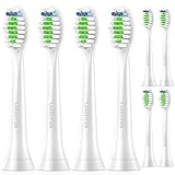 Guhiwuk Toothbrush Brush Heads Replacement for Philips Sonicare DiamondClean HX6064 Fits HealthyWhite, Plaque Control, Gum Health, HydroClean, PowerUp Electric Toothbrush Handle,8 Pack
