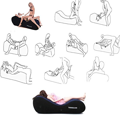 SUKITI Inflatable Sex Sofa with Pump Handcuffs & Leg Cuffs-Air Sofa Portable Magic Cushion Ramp Body Pillow Inflatable Sex Furniture Lounger Multinational Yoga Chaise Lounge/Relax Chair