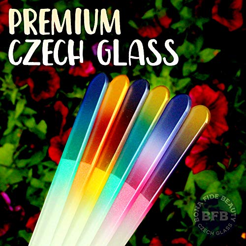 Glass-Nail-Files-for-Manicure-Nail-Care-Gently-File-Shape-Nails-with-Expert-Precision-Leaves-Nails-Smooth-Bona-Fide-Beauty-6-Piece-Tricolor-Premium-Czech-Glass-Files