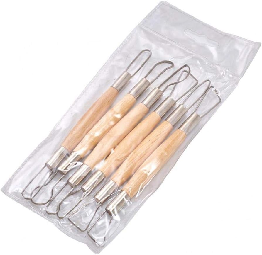 Premium Diy Clay Sculpting Tool Kit Mini Pottery Scraper Sculpture Modeling Tools Carving Clay Hand Chisel Woodworking Craft Tool for Art 6pcs