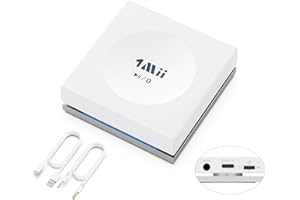 1Mii Bluetooth Transmitter Receiver, 2-in-1 3.5mm Aux Adapter with Touch-Control, aptX AD/LL/HD Bluetooth 5.3 Audio Transmitter for TV Airplane Home Stereo Gym Boat Car, Dual Connection