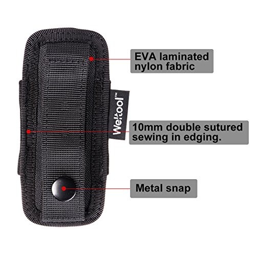 Black Open Top Compact Flashlight Holder Duty Belt Carry Cases For MAGLITE MID SIZE ML25, 50, 100 series, 2-4CELL C series Streamlight stinger series