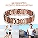 Bracelet,Mens Bracelet,Mens Copper Classic Retro Bracelet,Healthy Unisex Magnetic Pure Copper Double Row Therapy Bracelet Pain Relief for Arthritis