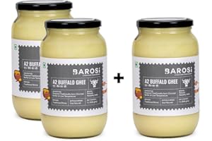 Barosi Premium Buffalo Ghee 3 Litre | Value Saver Family Pack | Vedic Bilona Method | Churned from Curd | Pure & Natural | Farm Made in Small Batches | Glass Jar Packing