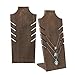 MyGift Set of 2 Natural Wood Multiple Necklace Bust Display Stand, Brown - Holds up to 5 Necklaces