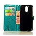 Motorola DROID Turbo 2 Wallet Case - Auideas Fashion Floral Butterfly Embossed PU Leather Magnetic Flip Cover Card Holders & Hand Strap for Motorola DROID Turbo 2 (XT1585/ Kinzie) with Pen - Blue