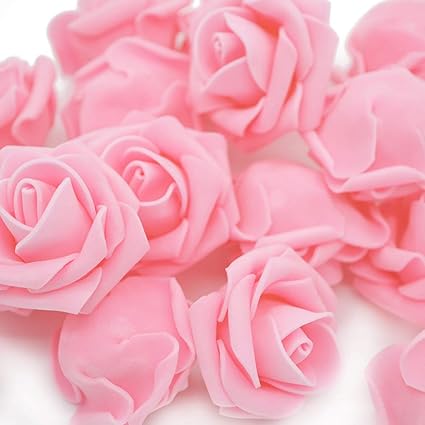 Warmiehomy Fleurs Artificielles En Mousse Roses Tête 50 Pcs Faux Bouquets De Fleurs Pour Diy Mariage Fêtes Maison Jardin Bureau Halloween Et
