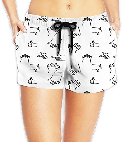 Irregular Hands Women's Fashion Swim Trunks Sexy Beach Bottom Swim Board Shorts Casual Shorts Sports Shorts With Pockets