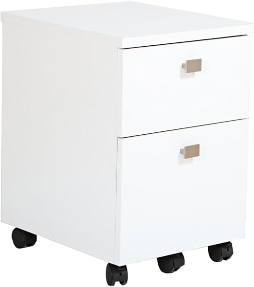 Amazon Com South Shore Soucs South Shore 2 Drawer Mobile File Cabinet On Casters Pure White Furniture Decor