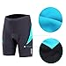 beroy Bike Shorts with 3D Gel Padded,Womens Gel Cycling Shorts, Turquoise-1, Medium