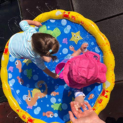 image for Conthfut Toddler Sprinklers Splash Water Play mat, 39in-Diameter Splas