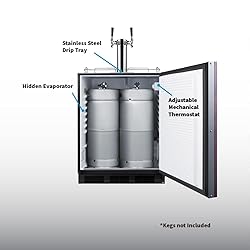 Summit 24" Undercounter Kegerator, Dual Tap