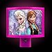 Frozen, Wrapshade, LED Night Light, Plug-in, Dusk-to-Dawn Sensor, UL Listed, Anna and Elsa, Ideal for Bedroom, Nursery, Bathroom, Hallway, 13378