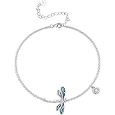 Sterling Silver 0.15 carat Lab Grown Diamond Dragonfly Bracelet for Women, Animal Hand Jewelry Gifts for Her, 6.5-8.5 Inches