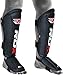 RDX Shin Guards Kickboxing Muay Thai, SATRA SMMAF Approved, Premium Maya Hide Leather, Leg Instep Protection Pads, MMA Martial Arts Kicking Sparring Training Gear, BJJ Karate Boxing Taekwondo, Black