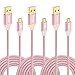 iSeekerKit Gold Plated USB Cable 10ft Fast Micro USB Charger Nylon Braided Data Sync Cable Cord for Samsung Galaxy S7 S6 Edge Plus, HTC M9, Nokia, Android Smartphone Tablets [3 Pack]