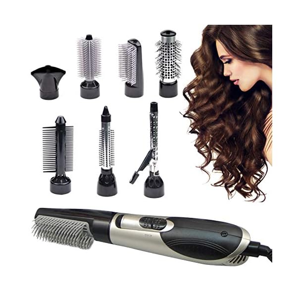7-in-1 Hair Dryer Brush Set and Volumizer, Detachable Hair Dryer Styler, One-Step Hot Air Brush for Straightening…