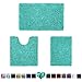 HOMEIDEAS 3 Pieces Bathroom Rugs Set Turquoise, Luxury Soft Chenille Bath Mats Set, Absorbent Shaggy Bath Rugs & Slip Resistant Plush Bath Mats for Tub, Shower, Bathroom