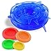 Silicone Stretch Lids Set (6pc) | Includes 4pc. Food Huggers Silicon Food Savers | Reusable Eco-friendly Dishwasher & Freezer Safe | Keeps Food Fresh, Fits All Containers Sizes & Shapes By GreenFare