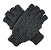 BRUCERIVER Men's Wool knitted with Thinsulate lining Fingerless Ragg Gloves Colour Anthra