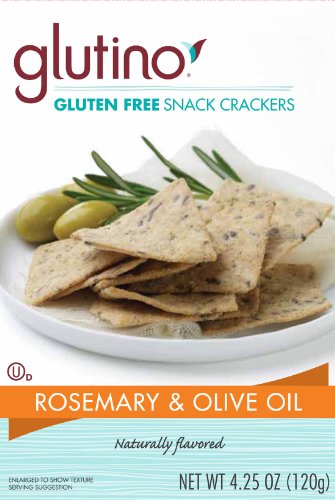 Glutino Gluten Free Wholesome Crackers, Rosemary and Olive Oil, 4.25 Ounce (Pack of 6) - Thumbnail 2