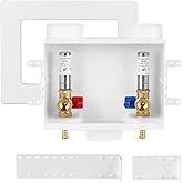 SECKWHALE Premium Washing Machine Outlet Box, with Stainless Steel Water Hammer Arrestor, 1/2-Inch Pex Crimp x 3/4-Inch MHT C