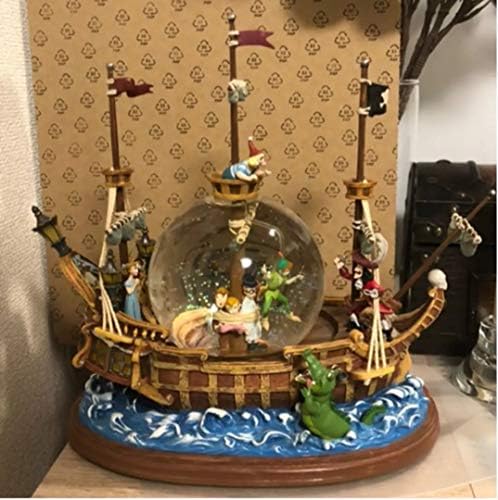 ピーターパンの海賊船スノーグローブ オルゴールでぃずにー 不朽 名作
