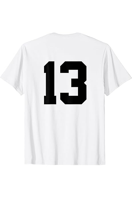 Amazon.com: Number 19 (on Back) Sports Team Jersey Number T-Shirt 